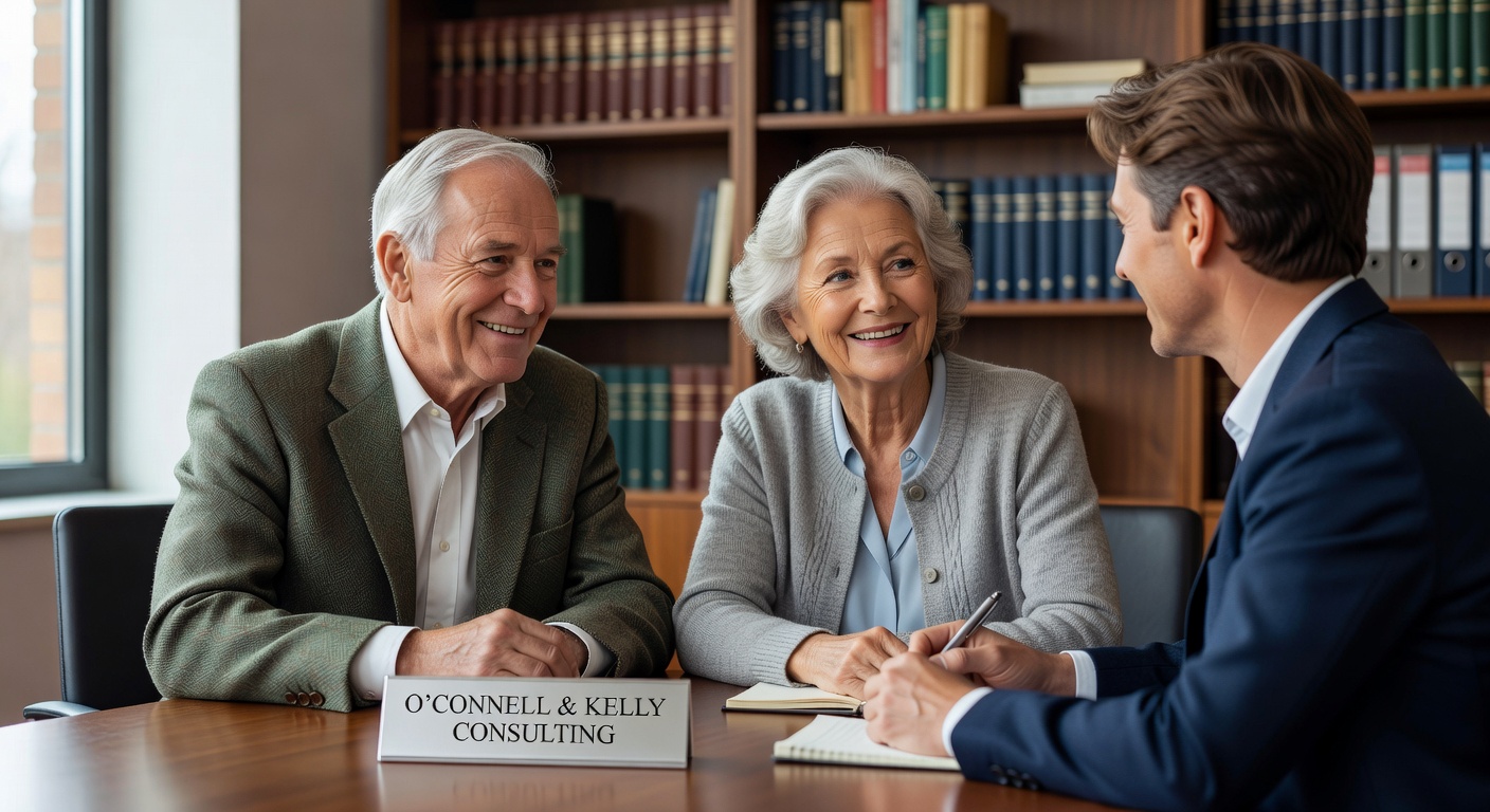 Happy business clients